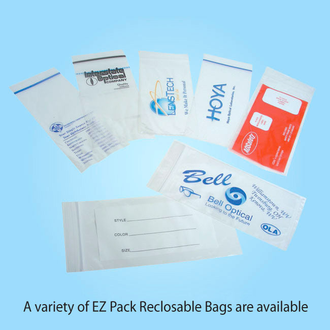 A variety of EZ Pack  Reclosable Bags are available